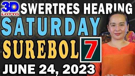 SWERTRES 3D HEARING Today JUNE 24, 2023 .